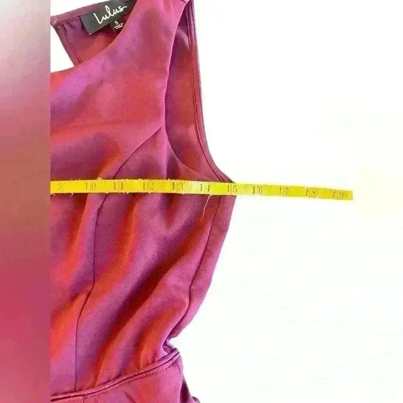 Lulus Wine Red Burgundy Party Hop Backless Skater Dress Size Small Holiday Dance - Picture 8 of 10